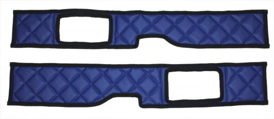 Sitzsockelverkleidung aus Kunstleder für DAF XF 106, Grammer-Sitze/Sockel , blau-matt, Umr. schwarz 