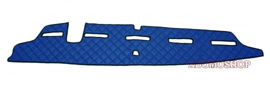 Armaturenabdeckung aus Kunstleder für Volvo FH4, FH5 mit Kollisionswarner , blau-matt, umr. schwarz 