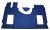 Lkw Kunstlederfußmatten für Actros MP5 und MP4, luftgefederter Beifahrersitz, blau-matt umr schwarz