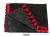 Lkw Gardinen für Actros MP5 und MP4, gratis Gardinenhaken, schwarz-rot