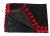 Gardinen für Iveco S-Way, Hi-Way, Stralis, schwarz-rot, Fransen 6cm.
