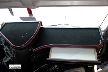 Beifahrertisch für Iveco S-Way und  Hi-Way, Schublade, rot