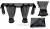 Lkw Gardinen mit Bettvorhang für DAF XF106 Super Space Cab grau-schwarz , Gleiter gratis