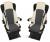 Lkw Sitzbezüge aus Kunstleder für Actros MP5 und MP4 Beifahrersitz luftgefedert, schwarz-beige, Old Skool