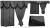 Lkw Gardinen mit Bettvorhang für Actros MP5 und MP4 grau-schwarz gerade Fransen