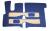 Kunstlederfußmatten mit Sitzsockel für DAF XF 106 beige-blau-matt