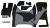 Kunstlederfußmatten mit Sitzsockel für DAF XF-new ab 2021 klappbar grau - schwarz