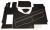 Kunstleder Fußmatten für Mercedes Actros MP5 und MP4 Solostar, schwarz-glatt. Umrandung beige