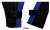LKW Seitengardinen für DAF ab 2021 XF  XG  XG+ , schwarz-blau, Gardinenhaken gratis
