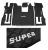 Kunstleder Fußmatten für SCANIA R ab 2017, klappbarer Beifahrersitz in schwarz, SUPER