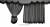Lkw Gardinen für MP5 und MP4, grau-schwarz, gratis Gardinenhaken