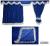 Lkw Gardinen für Iveco S-Way, Hi-Way, Stralis, blau-weiß, gratis Gardinenhaken