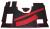Kunstlederfußmatten mit Sitzsockel für MP5 und MP4, klappbar, schwarz-rot