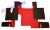 Kunstlederfussmatten für MAN TGX ab 2007 automatik 2 Schubladen schwarz-rot-mat