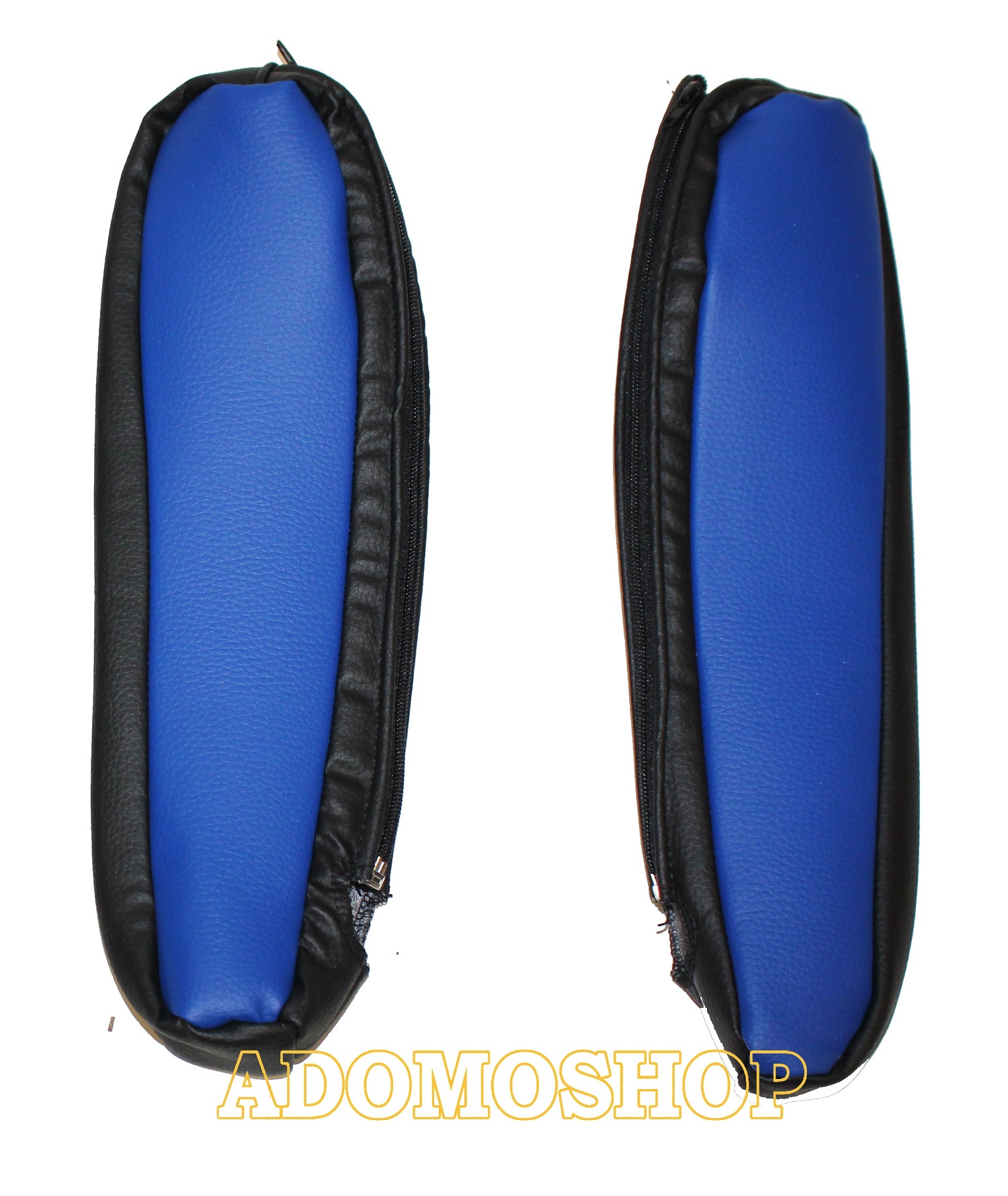 Adomo LKW-Shop, Sitzbezüge aus Kunstleder für Volvo FH4 und FH5 blau-schwarz,  Beifahrersitz ohne Armlehnen